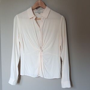 Ptp18"-20" Women's Cream Button-Up Blouse